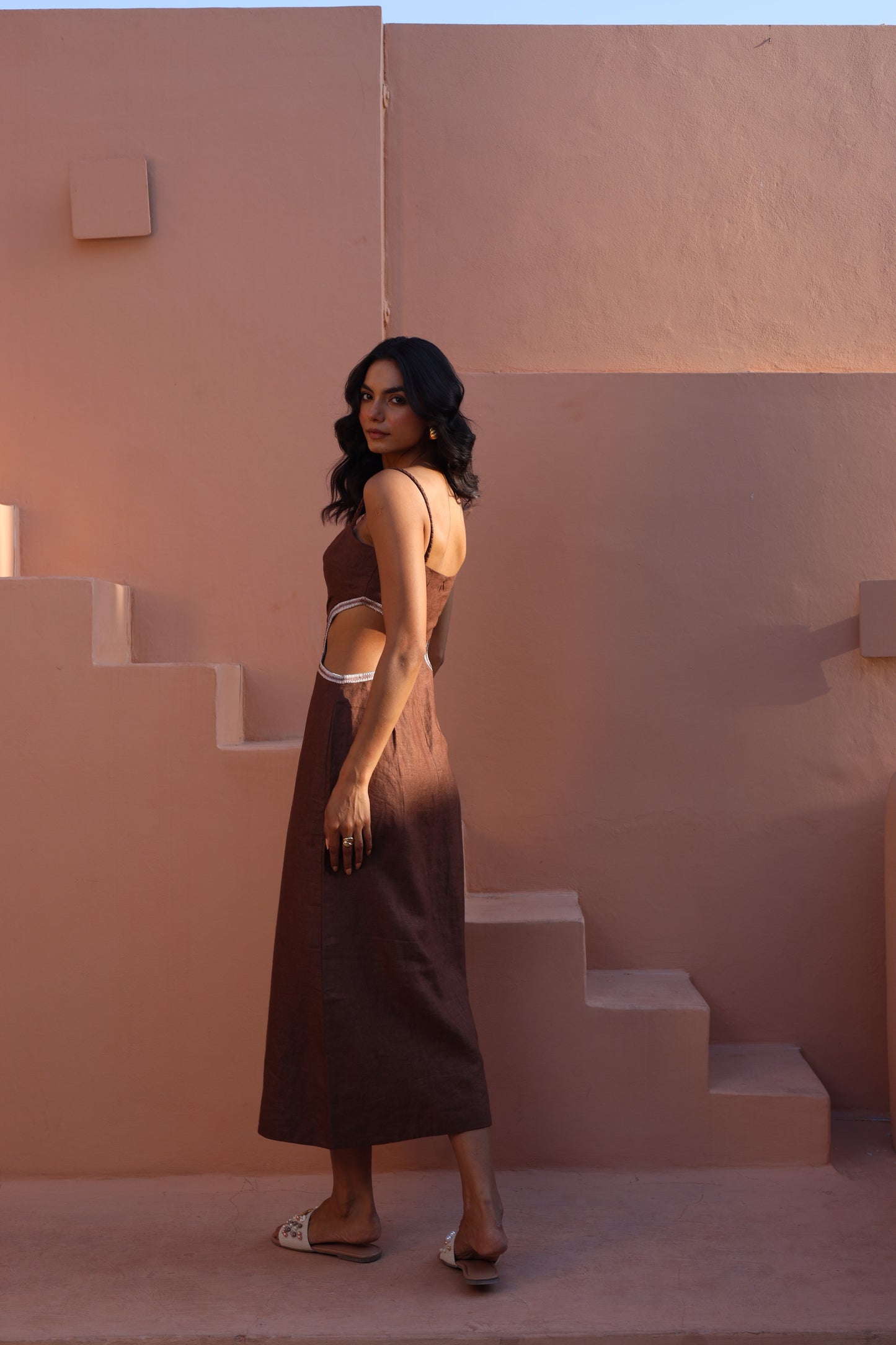 Brown Long Dress