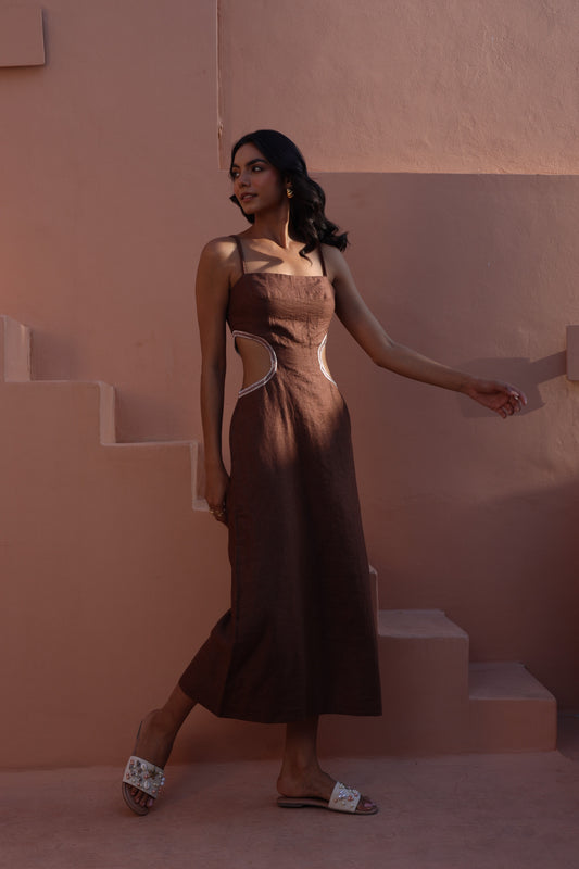 Brown Long Dress