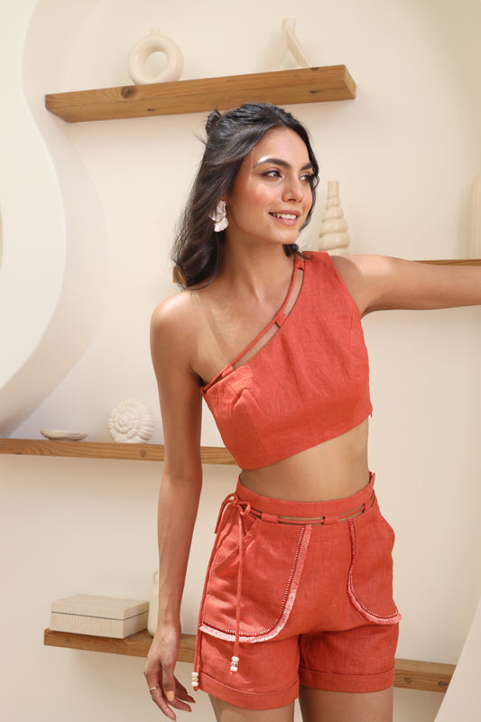 Rust Short with Top